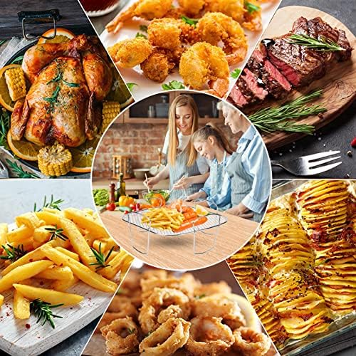 Air Fryer Basket for Nuwave Oven, Steel Grill Basket, Non-stick Mesh Basket Set, Air Fryer Tray Wire Rack Roasting Basket - Image 7