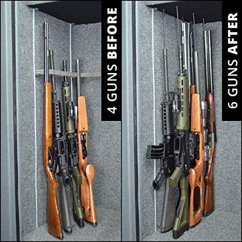 Gun Storage Solutions Rifle Rods Starter Kit with Shelf Liner Gun Organizer System Store More Guns Easy Access for Safety with Nylon Woven Loop Fabric - Image 6