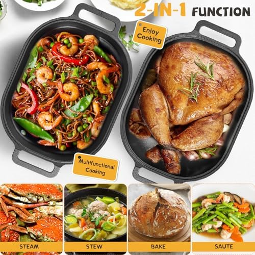7.5QT Dutch Oven for Sourdough Bread Baking, Cast Iron Bread Pan with Lid - Image 5