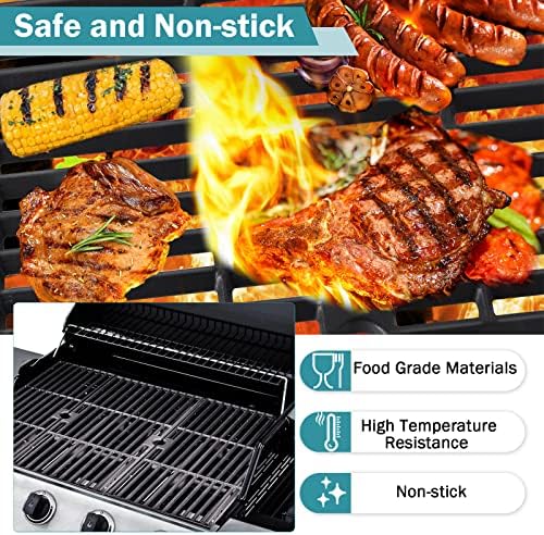 Criditpid Grill Grates for Charbroil Performance 4 Burner 463342119, 463376017, 463347017, 463377017, 463335517, 463347418, 18"x 25" Cooking Grate for Char-Broil Grill Parts G470-0002-W1, G470-0003-W1 - Image 6