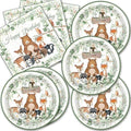 40pcs Animals Party Supplies,Woodland Party Decoration Supplies,Used for Animals Birthday Decoration,Include 20 dinner plates, 20 Napkin by Unknown