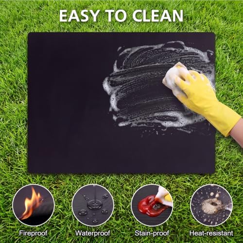 Grill Mats,Double Anti Slip BBQ Floor Mats for Outdoor Grill Deck Protect - Image 5