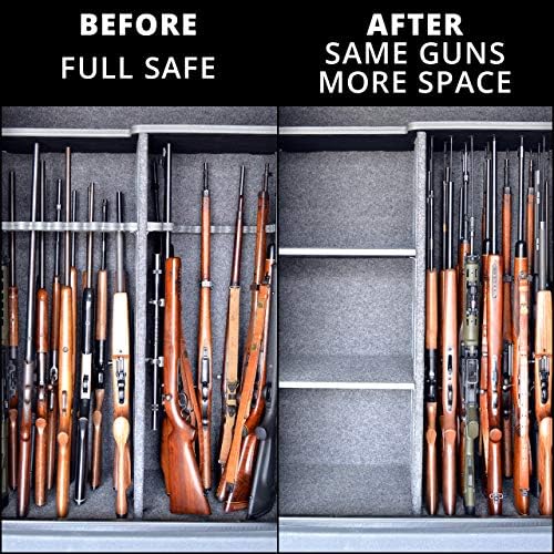 Gun Storage Solutions Rifle Rods Starter Kit with Shelf Liner Gun Organizer System Store More Guns Easy Access for Safety with Nylon Woven Loop Fabric - Image 5