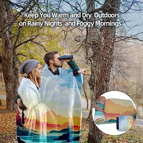 Outdoor Puffy Camping Blanket, Large Outdoor Blanket Waterproof, 55*79'' - Image 7