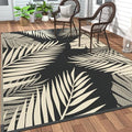 GENIMO Outdoor Rug, Waterproof Plastic Rugs for Patio, 6'x9' Black Beige by GENIMO