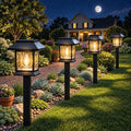 Benany Solar Outdoor Lights, 12 Pack Solar Pathway Lights Waterproof, Landscape Lighting for Path Walkway Lawn Garden Yard Outside Décor, Black by Benany