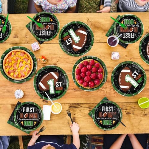 Grencian 96 Pcs Football Party Decorations for 1 Year Old Boys, Serves 24 - Image 6