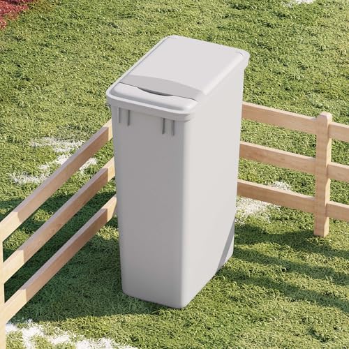 Dowell 50QT Wastebasket Trash Container, 13Gal, Plastic, Stackable, for Kitchen/Bathroom/Office,Tall Trash Can 22-3/8"H (Grey 4000 50 04) - Image 4