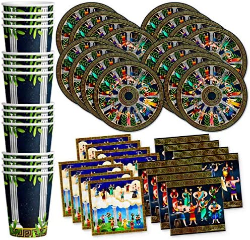Greek Mythology Birthday Party Supplies Set Plates Napkins Cups Tableware Kit for 16 by BirthdayGalore