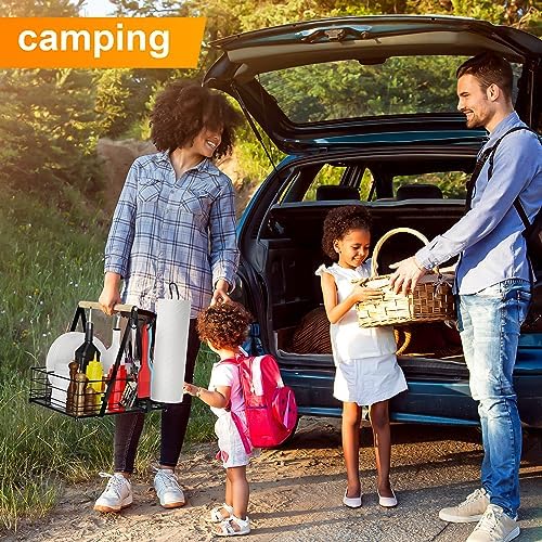 JBBTOOL Grill Caddy, BBQ Caddy for Outdoor Grill with Paper Towel Holder, Picnic Utensil Caddyfor Outdoor Kitchen, RV, Patio, Tailgate, Camping Essentials, Grilling Gifts for Men, Barbecue Tool Sets - Image 6