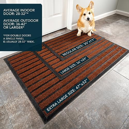 ubdyo Extra Durable Door Mat Outside Entrance (47" x 32", Bright Burgundy) - Image 3