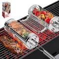 Rolling Grill Baskets,Grill Accessories for Veggies,Gifts for Men-2 Pack by Chenovate%E2%80%94InovatetheChange