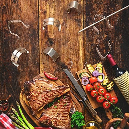 8 Pcs Meat Grill Thermometer Probe Holder Clip, 2 Style Temp BBQ Camping - Image 6
