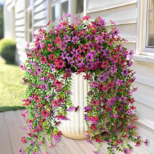 Artificial Fake Hanging Flowers Plants for Outdoor Spring Summer Decoration by INQCMYPlantRack