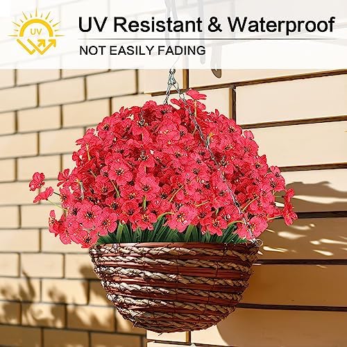 AGIRL Artificial Flowers Outdoor UV Resistant Fake Plant Garden Patio Decor - Image 4