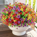 Artificial Outdoor Flowers, UV Resistant Waterproof Faux Plants, 12 Bundles by Unknown