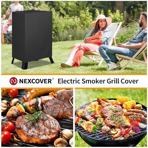 NEXCOVER Electric Smoker Cover 30 Inch - BBQ Grill Cover for Masterbuilt Smokers, Waterproof Barbecue Cover, 18.5" W x 17.5" D x 33" H, Outdoor Vertical Smoker Cover for Cuisinart, Dyna-glo. - Image 7