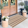 Fall Front Door Mats Outdoor 2.3'x3.6'Black and Tan Front Porch Rug by BUAGETUP