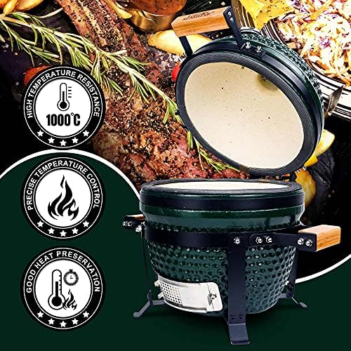 London Sunshine Ceramic Charcoal BBQ Kamado Griller - Portable Tabletop The Cadet Series Smoker - Image 3