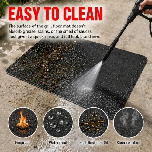 60 x40 Inch Under Grill Matt for Outdoor Grill Deck Protector - Image 7