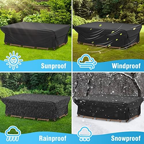 Patio Furniture Covers Waterproof Outdoor Table Cover 98"Lx78"Wx28"H - Image 6