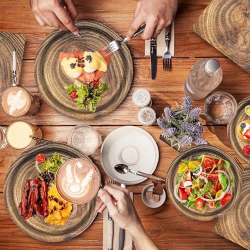 80 Pcs Wood Grain Paper Plates Birthday Decorations Party Disposable Tableware for Lumberjack Camping Hunting Theme Party Supplies, Serves 40 guests (Style A) - Image 5