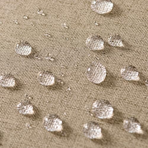 MIULEE Decorative Outdoor Pillow Covers Waterproof 20x20 Light Tan - Image 3