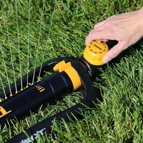 Melnor 65133AMZ XT Turbo Oscillating Sprinkler W/Timer, 4,000 sq. ft., Quick Connect Bundle, 2-Way Adjustable, Black, Yellow - Image 4