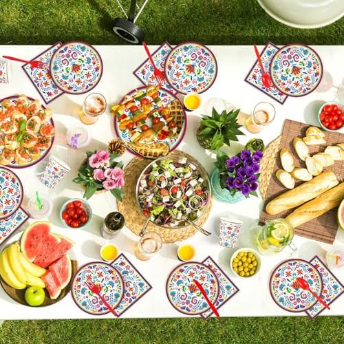 168Pcs Mexican Fiesta Party Decorations, Serves 24 - Image 5