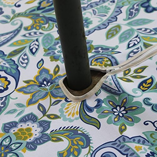 EHouseHome Outdoor Indoor Tablecloth with Umbrella Hole for Oval Table,Waterproof Patio Table Cloths, Spring/Summer Table Covers with Zipper for Backyard Circular Table/BBQs/Picnic,60 x 84 inches - Image 3