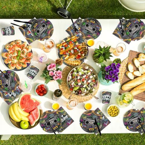 168Pcs 80's 90's Birthday Party Decorations for Men Women, Serves24 - Image 5