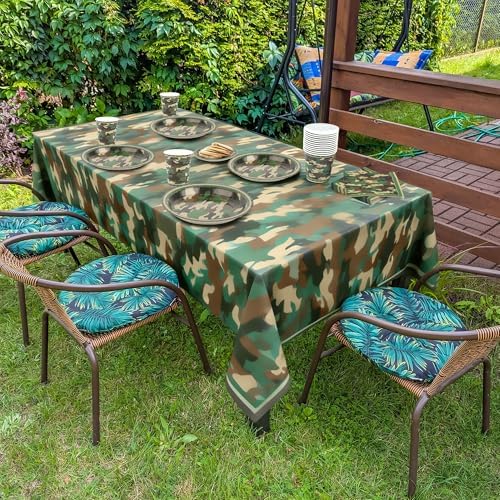 Kochorie 97 Pieces Camouflage Party Supplies Camo Disposable Tableware Set - Image 6
