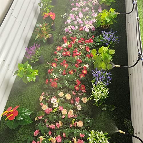 Outdoor Misting Cooling System Kit with Flexible Adjustable Nozzles & Flexible Misting Line & Filter, Patio Misters Mister System Drip Irrigation System for Outside Patio(Size:15m Tube+ 15 nozzles,) - Image 2