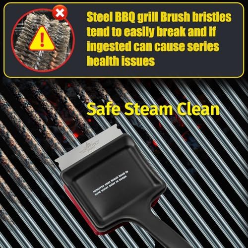 19" Grill Brush Bristle Free,Safe Grill Cleaning Brush, Grill Tools - Image 7