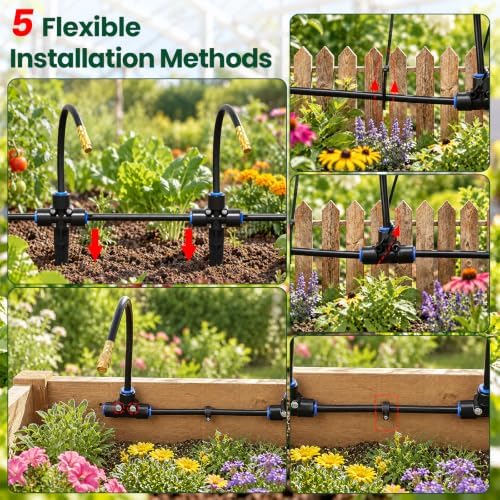 Bluepro 320FT Drip Irrigation System with Brass Splitter & Copper Nozzles - Image 6