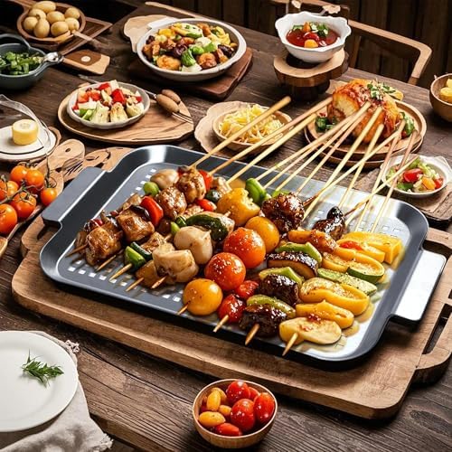Grill Pan Set of 2, BBQ Grill Topper for Outdoor Grill, Middle - Image 4