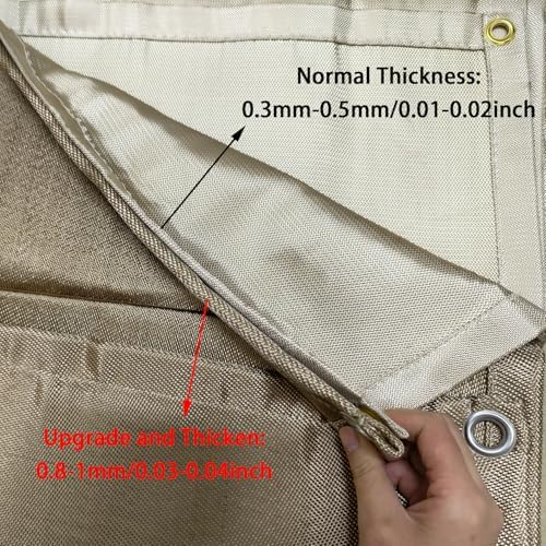 40" Fire Pit Mat Thickened Fireproof Wood Stove Under Grill Mat with Solo Stove for Wooden Deck BBQ Lawn Protection - Image 3