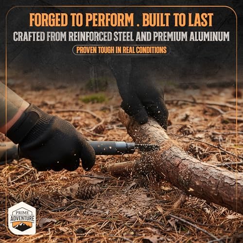 Prime Adventure 15-in-1 Tactical Survival Walking Stick & Hiking Staff – Heavy-Duty Collapsible Multitool for Camping, Hiking & Outdoor Survival Gear (8 Tubes, Premium Build) - Image 7