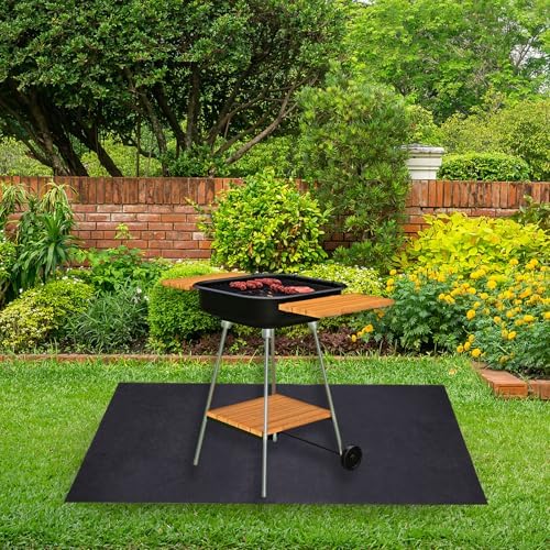 HARFINGTON BBQ Under Grill Mats 48 x 100 Inch Non Stick Reusable Grill Pad Fireproof Waterproof Floor Mats for Outdoor Grilling Decks and Patios Protector - Image 5