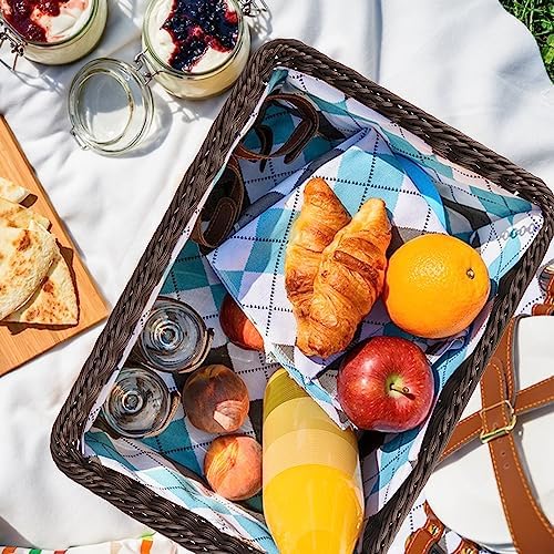 3 PCS 16 Inch Wicker Bread Basket, Woven Serving Basket, Tabletop Food Serving Basket for Restaurant, Bakery, Family Party, Hotel Serving, Fruits, Vegetables and Snacks, coffee, by GNIEMCKIN - Image 5