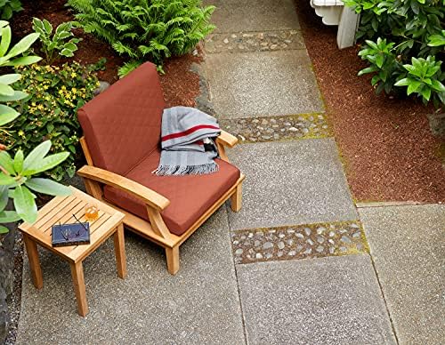 Classic Accessories Montlake FadeSafe FadeSafe Patio Chair/Loveseat Back Quilted Cushion, 21 x 20 x 4 Inch, Spice - Image 6