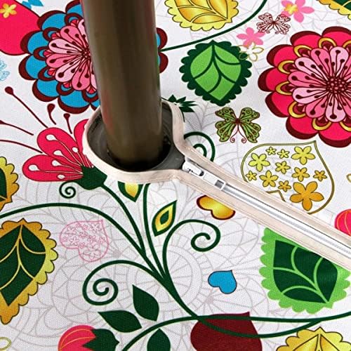 EHouseHome Outdoor Indoor 70inch Round Tablecloth with Umbrella Hole and Zipper, Waterproof Zippered Patio Table Cloths, Spring/Summer Table Covers for Backyard Circular Table/BBQs/Picnic - Image 4