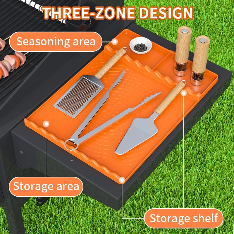 Full-Edge 28" XL 2-Piece Silicone Griddle Protection Kit - Image 4